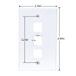 Wall Plate White Wall Plates (1,2,3,4,6 Port) - ShopVerbex