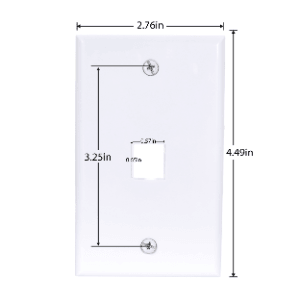 Wall Plate White Wall Plates (1,2,3,4,6 Port) - ShopVerbex