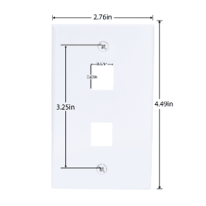 Wall Plate White Wall Plates (1,2,3,4,6 Port) - ShopVerbex